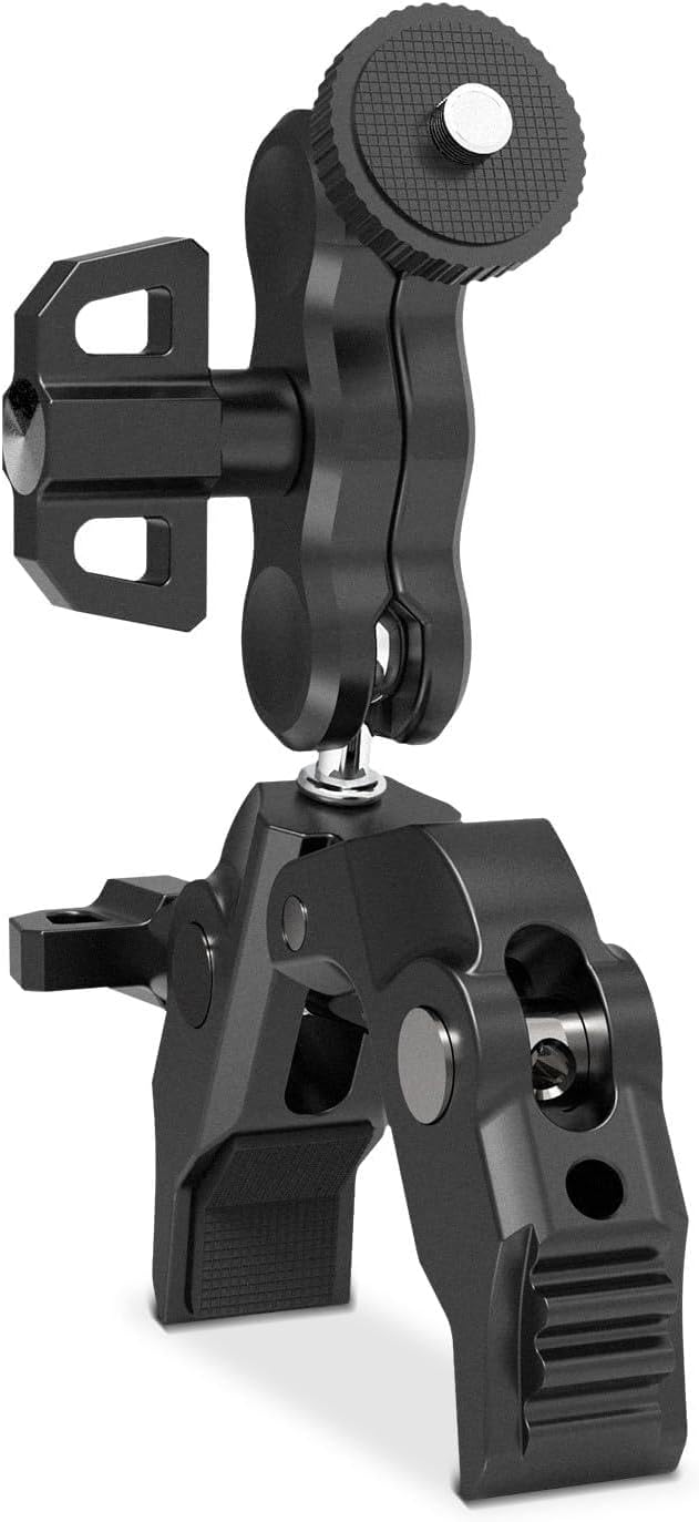 NEEWER Magnetic Mobile Phone Holder with Super Clamp, Adjustable Metal Holder with 1/4 Inch Screw and Ball Heads, Magic Arm Compatible with MagSafe iPhone for Pole, Tripod, Microphone Stand, Table by Neewer