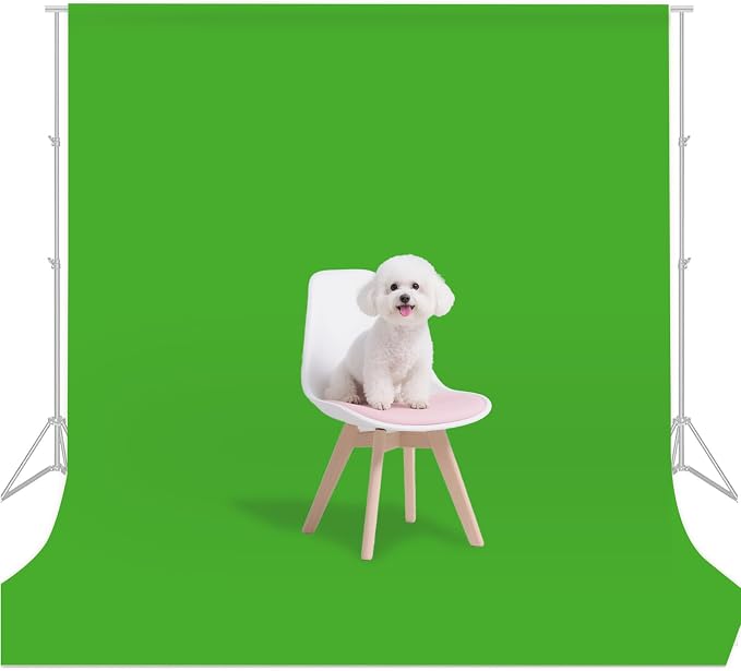 Green Photo Backdrop for Photoshoot Background Photography 6x9ft | Polyester, Chroma Key, Live Streaming, Zoom Video Studio, Online Courses by LYLYCTY