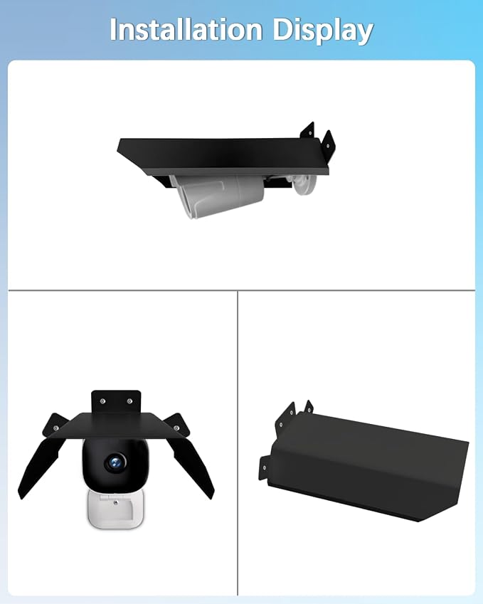 Universal Security Camera Cover Sun Rain Shield | Waterproof Protective Roof for Outdoor Dome, Bullet Cameras (Black Aluminium) - Image 4
