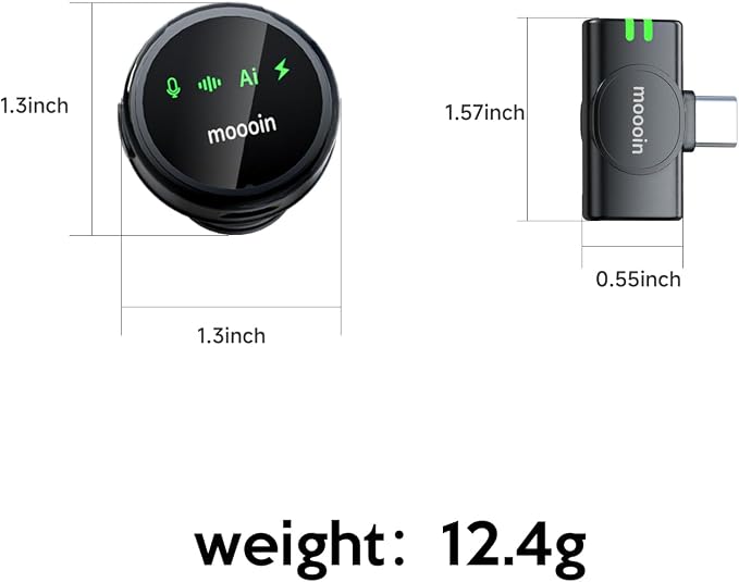 Wireless Lavalier Microphone for iPhone, with AI Noise Reduction – Plug-and-Play Clip-on Mic for iPhone/iPad/Android, Long Battery Life Mini Portable for Vlogging, Live Streaming, Interviews - Image 8