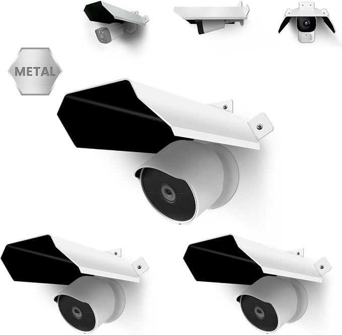 Universal Security Camera Sun Rain Cover Shield | Waterproof Protective Roof for Surveillance Camera, Outdoor Camera Shade Covers for Dome, Bullet Cameras (White 3 Pack) by WEILAILIFE