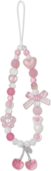 cioatu Phone Charms Cute Cherry Butterfly Cell Phone Lanyard Strap Wrist Strap for Bag Airpods Camera Pendants Decor by Unknown