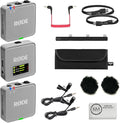 RØDE Wireless GO (Gen 3) 2-Person Compact Digital Wireless Microphone System/Recorder | 2.4 GHz, Stone Bundle with 2 Lavalier Microphones + 2 x Furry Windscreens + 2 x Cloths (7 Items) by R%C3%98DE