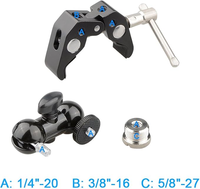 CAMVATE Crab clamp & Mini Ball Head Camera Mount for Microphones - 1196 - Image 3