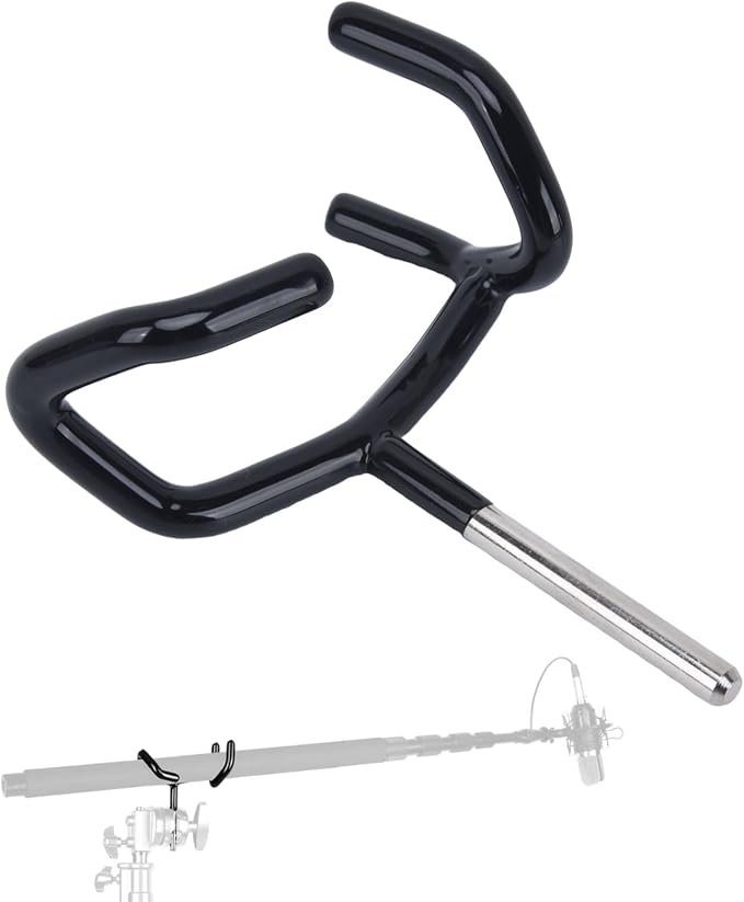 Boom Pole Holder Microphone Metal Cradle Mount Stand for Mic Stands | Compatible With C Stands, Metal Construction, for Studio Audio Use by Unknown