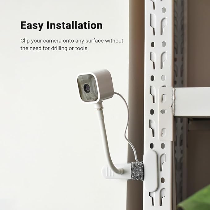 Indoor Outdoor Security Camera Flexible Clip Mount, White (Pack of 2) - Image 2