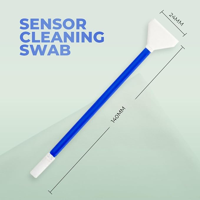 REFLEX CAMERA 24mm 8 Piece Camera Sensor Cleaning Kit 6 Full Frame Double end Swabs, 5ml Cleaner, Micro Fiber Cloth, Residue-Free Cleaning Kit for Sony, Canon, Nikon DSLR and Mirrorless Cameras - Image 2