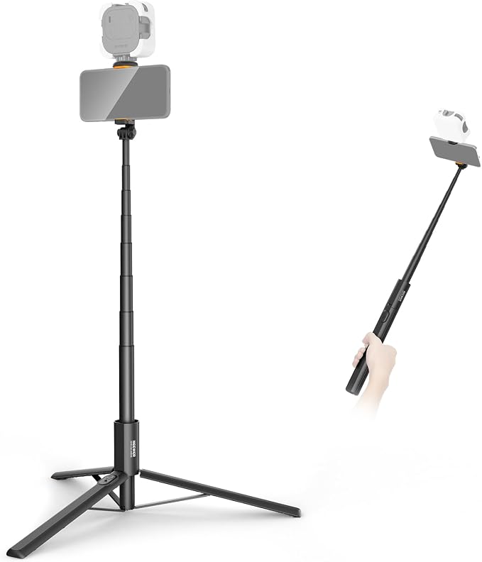 NEEWER Entry Level Version 16-71" Selfie Stick Tripod Compatible with iPhone Android, Portable Cell Phone Travel Stand Camera Holder with Remote for TikTok Video Recording Streaming Filming, PA988 by Neewer