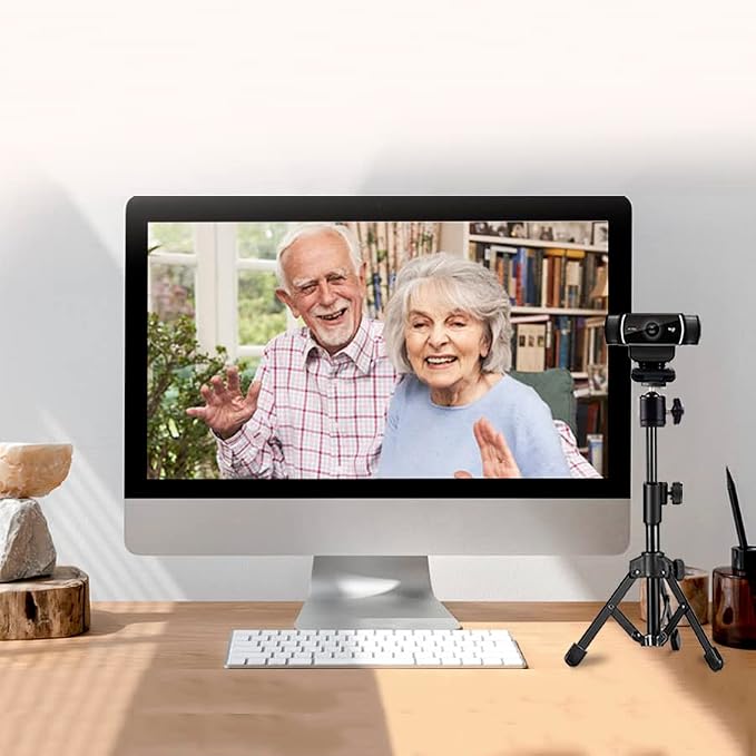 Webcam Tripod Stand Extendable Desktops Tripod for Camera/Phone/Webcam, Desk Tripods Webcam Mount Holder Compatible with Logitech Webcams C925e C922x C922 C930e C930 C920 C615 /iPhone/Ring Light - Image 7