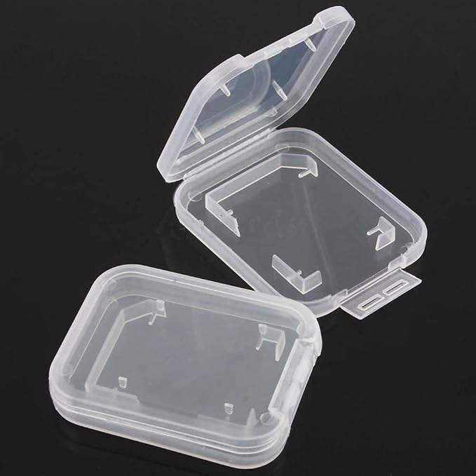 eTECH Collection Clear Plastic SD/SDHC/SDXC/Secure Digital Memory Card Case Holder Compatible for SanDisk/Kingston/Transcend/Samsung Memory Card (50 Pack) - Image 2
