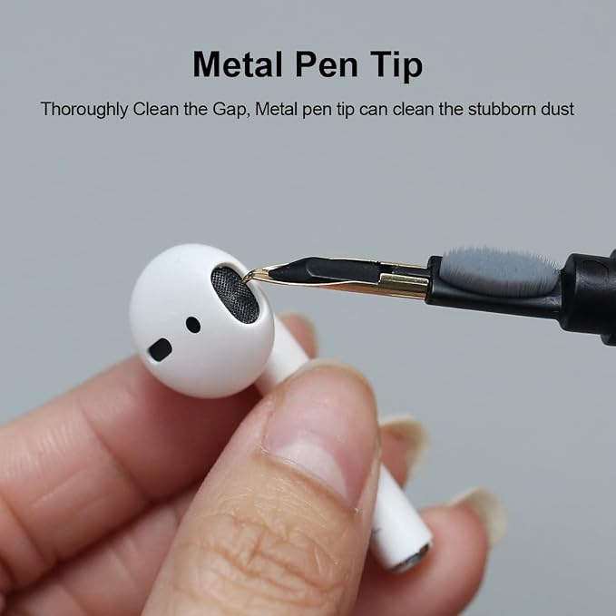 Hagibis Cleaning Pen for Airpods Pro 1 2 Multi-Function Cleaner Kit Soft Brush for Bluetooth Earphones Case Cleaning Tools for Lego Huawei Samsung MI Earbuds (Black) - Image 5
