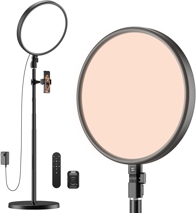 TODI Large Ring Light with 79" Stand, 6500K Full-Screen Selfie Ring Light with Stand and Phone Holder, Professional Big Ring Light for TikTok Light, Barber, Stream, Video, YouTube, Makeup, Photography - Image 8