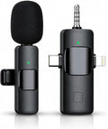 3 in 1 Wireless Lavalier Microphone for iPhone, iPad, Android, Camera,12-Hour Battery, mini Noise Reduction Recording Mic 2.4G Ultra-Low Delay, Microphone for Vlog/ TikTok/YouTube Live Stream( 1 Mic) by Akcswo