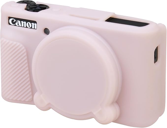 BOVKE Silicone Camera Case for Canon PowerShot SX740 / SX730 Digital Camera, SX740 HS Soft Protective Case Cover Rubber Camera Slim Fit Sleeve with Removable Lens Cover, Jelly Pink by BOVKE