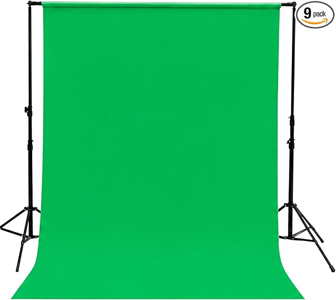 Kate Green Screen Backdrop for Photography Photo Backgrounds 6ftx9ft | Solid Screen Background Non Reflective For Chroma Key, Video Production, Gaming, Interviews And Studio Photography. by KateBackdropforPhotography