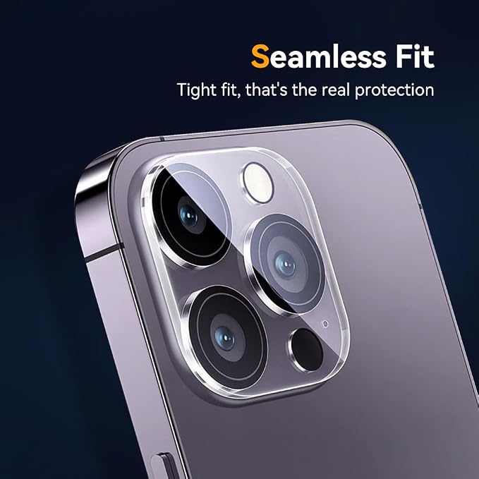 Camera Lens Protector for iPhone 14 Pro 6.1" ＆ iPhone 14 Pro Max 6.7",9H Tempered Glass，Ultra HD, Scratch Resistance Easy to Install，Case Friendly，[Does not Affect Night Shots] 3-Pack - Image 6