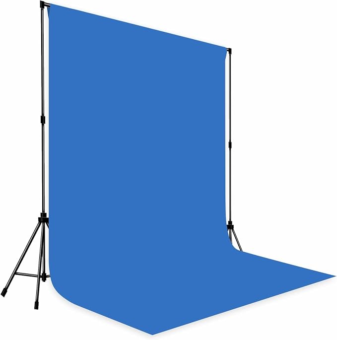 Blue Photo Backdrop Professional Photography Background Polyester 5x7ft | Seamless Design eliminates Wrinkle Portrait Photography Wedding Dark Theme Decorations - Image 3