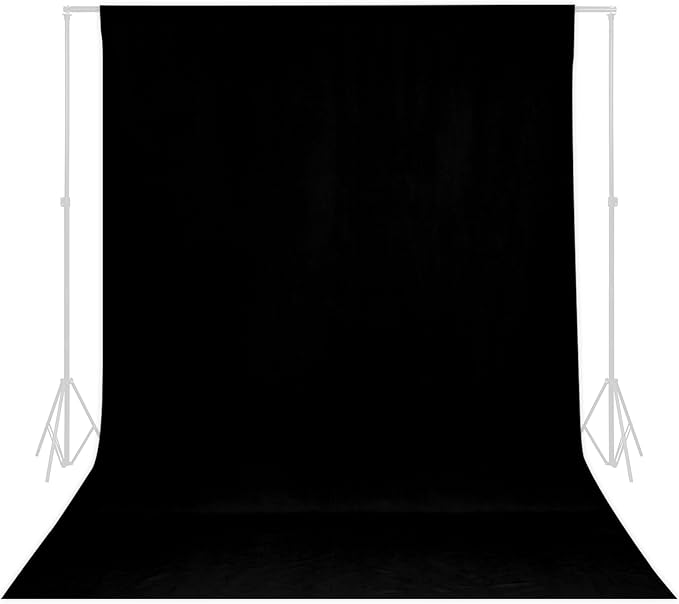 TRLYC Black Photography Backdrops 6x9 FT Seamless Background for Studio | Black Backdrop for Photoshoot Video Backgrounds Screen Party Wrinkle-free Polyester Non-Glare Rod Pocket Easy Setup by TRLYC