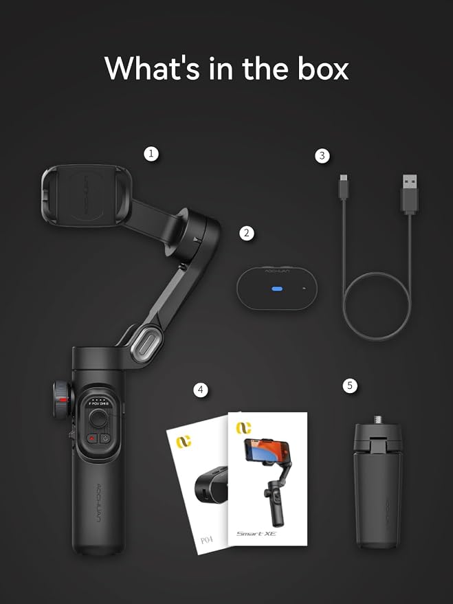 AOCHUAN Gimbal Stabilizer for Smartphone w/AI Tracking Sensor | Gimbal with Focus Wheel for Phone/Android, Phone Stabilizer with 7.0 Anti-Shake for Video Recording-Smart XE AI - Image 8