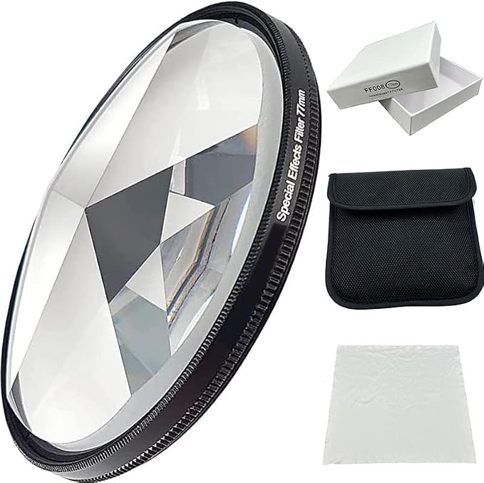 Pentaprism Filter Special Effects 77mm FX Glass Dazzling Film Large Screen Anamorphic DSLR Video Photography Camera Accessories by JORIXXY