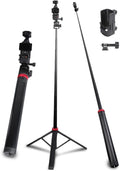 80" Tripod & Selfie Stick with Adapter for DJI Osmo Pocket 3 4 | Expandable Selfie Stick Tripod with 1/4" Screw Connection, For Osmo Pocket 3 4 Accessories by Leenconghui