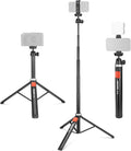 NEEWER Tripod for Cell Phone & Camera with Remote & Phone Holder, TS05 | Compatible with iPhone GoPro Canon Sony DSLR, 62.9" All Metal Portable Selfie Stick, Travel Vlog Stand, for Video Recording by Neewer