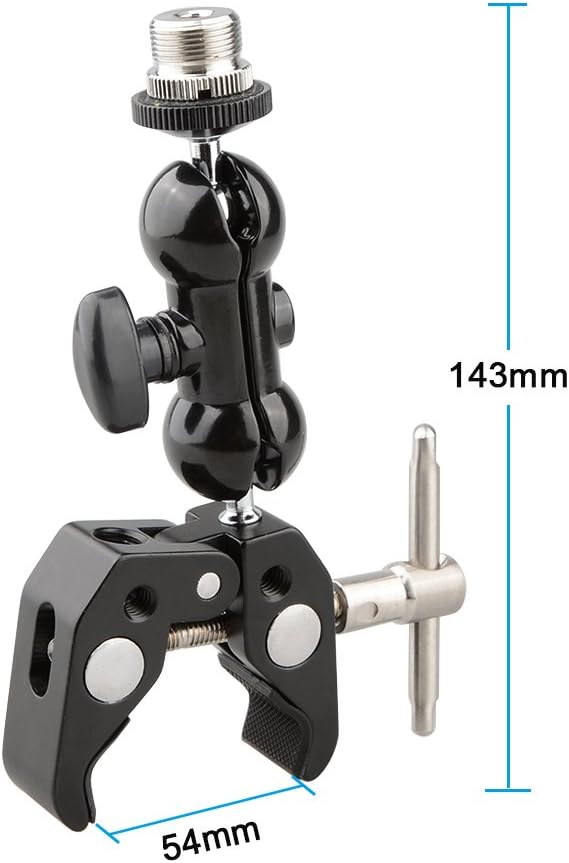CAMVATE Crab clamp & Mini Ball Head Camera Mount for Microphones - 1196 - Image 2