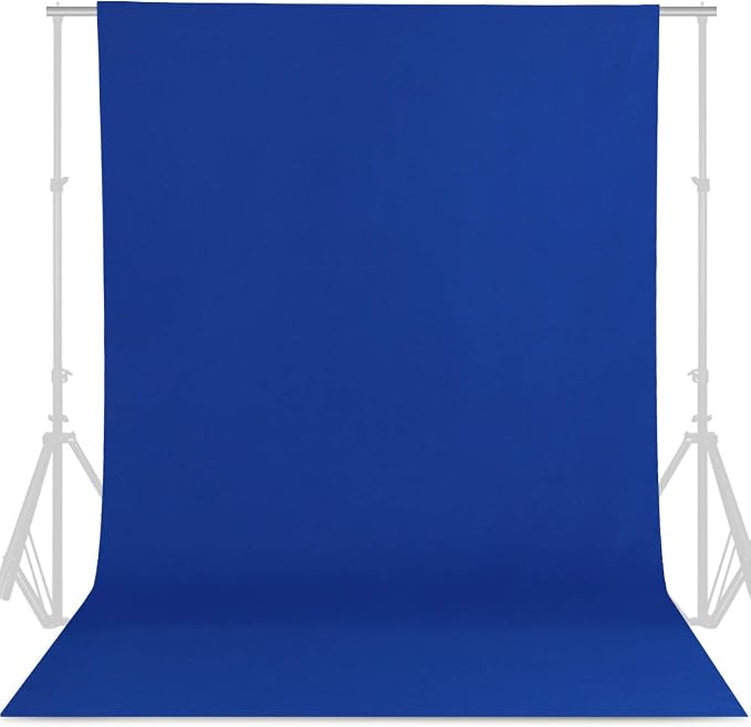 GFCC Royal Blue Backdrop - 8FTX10FT Polyester Blue Photo Backdrop for Photoshoot Background for Photography Screen Video Recording Photo Background | Non-Reflective, Polyester Curtain, Easy Hang, Multipurpose Screen for Studio Photo Booth, Video Record... by GFCC