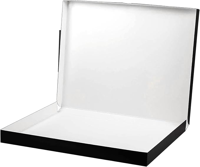 Lineco 16x20 Black Clamshell Archival Folio Storage Box, 1.75" Deep | Acid-Free with Metal Edge. Preserves Picture Longevity, Organize Photos or Documents, Crafts, DIY - Image 2