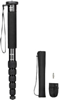 Koolehaoda 61" Camera Monopod, Aluminum 6-Section Portable Travel - Black | Folds to 15" Compact Telescopic Unipod Stick for Mirrorless & DSLR Camera, Lightweight Easy to Carry Photography by Koolehaoda