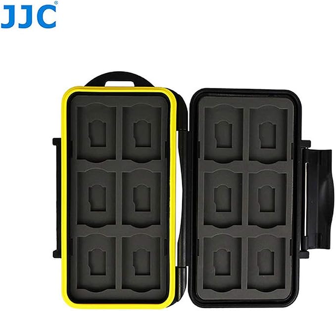 JJC MC-SDMSD24 Ruggard SD Card Case, Micro SD Card Case, Water-Resistant Case for SD Micro SD Cards, Rubber Sealed Ergonomic Locking Easy Carrying Memory Card Case Fits 12 SD 12 Micro SD Cards - Image 7