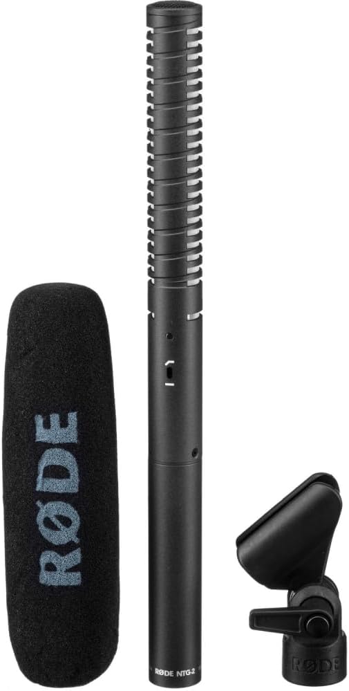 Rode NTG2 Condenser Shotgun Microphone Bundle | with H1 Handy Recorder + 64GB Memory Card + Shockmount + Fur Windshield + 4 Pack AA Batteries (8 Items) - Image 2