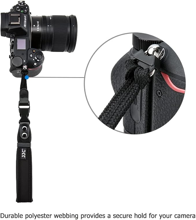 JJC Soft Camera Hand Strap Wrist Strap for Canon Rebel T7 T6 T8i SL3 90D | for Canon 80D 70D RP M50 Nikon D3500 D750 Z5 Z6 Z7 Z8 Z50 Z30 Sony ZV-E1 A6000 A6100 A6400 A6700 A7 Fuji X-T5 X-T4 X-T30 X-E4 - Image 5