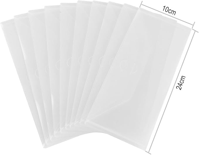CYFUN DESIGN 30 Pieces Clear Stamp and Die Storage Bag, Resealable Plastic Die Storage Pocket Large Die Cuts Stencil Storage Pockets for Card Making DIY Scrapbooking,9.4x3.9 Inch - Image 3