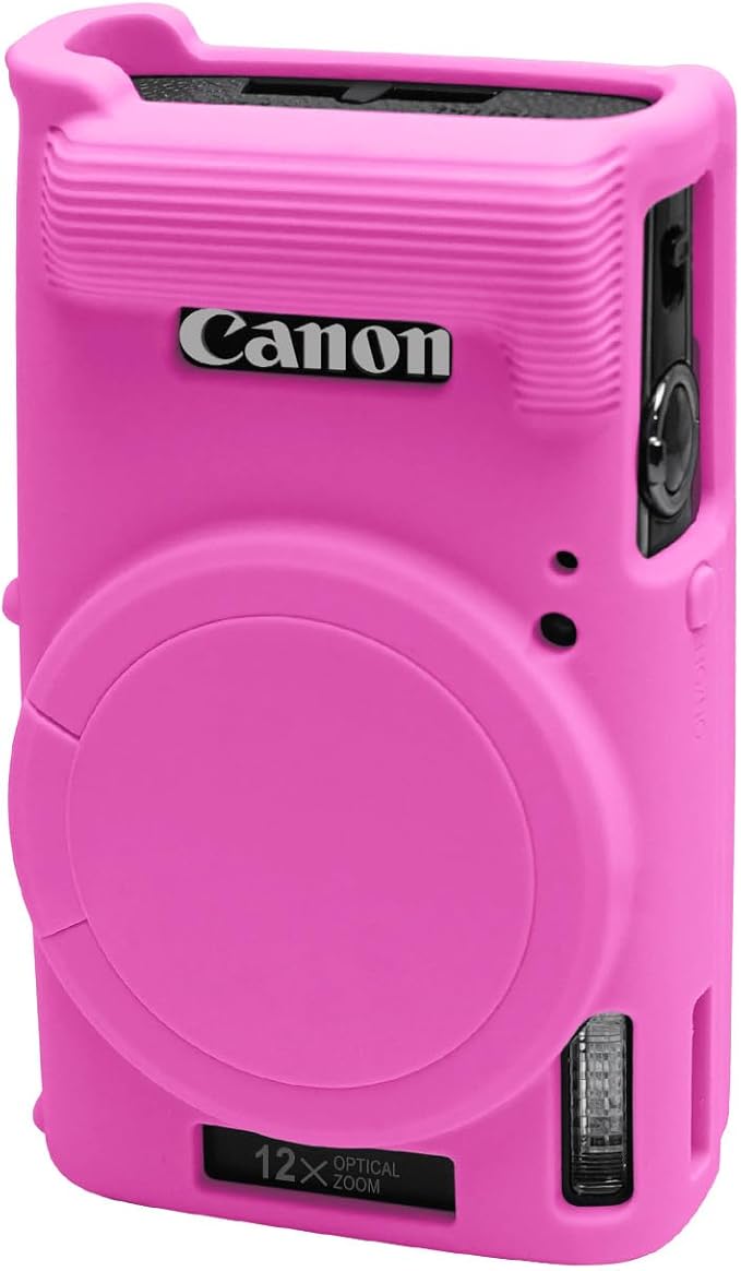 Easy Hood Camera Case for Canon ELPH 360/IXUS 285 HS/IXY 650 Camera,Rose | With Removable Lens Cover,Soft Silicone Protective Case,Anti-Scratch,Dustproof,Shockproof,Enhanced Grip,Camera Accessories by EasyHood