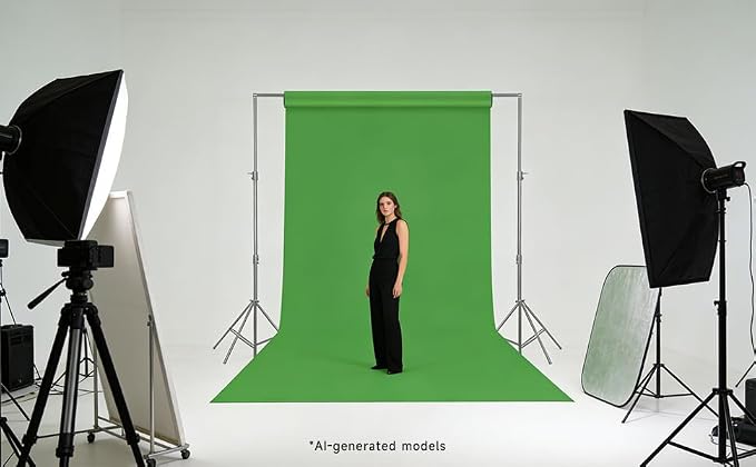 YSKE-Seamless Green Paper Backdrop Roll for Photography,Photo Background,and Photoshoot Cover–Roll of Paper with Backdrop Cover for Background Stand,Thick Anti-Wrinkle Matte(53''x16.4'Green) - Image 5
