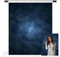 Kate 5x7ft Dark Blue Photography Backdrop Abstract Blue Abstract Headshot Textures Background Old Master Portrait Photo Fabric Studio Props by KateBackdropforPhotography