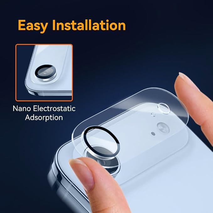 Camera Lens Protector for iPhone 17 Air 6.6",9H Tempered Glass，Ultra HD, Scratch Resistance Easy to Install，Case Friendly， 3-Pack - Image 5