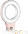 Clip on Ring Light, Kimwood Rechargeable 60 LED Selfie Ring Light for Phone, Laptop, Tablet (3 Models, 5 Level Brightness) by Kimwood