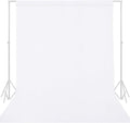 GFCC 7.5FTx10FT White Backdrop Background for Photography Photoshoot | Non-Reflective, Wrinkle Resistant, Easy Hang, Multipurpose Screen for Studio Photo Booth, Video Recording, Portrait, Party by GFCC