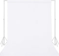GFCC 10FTx20FT White Backdrop Background for Photography Photoshoot | Non-Reflective, Polyester Curtain, Easy Hang, Multipurpose Screen for Studio Photo Booth, Video Recording, Portrait, Party by GFCC