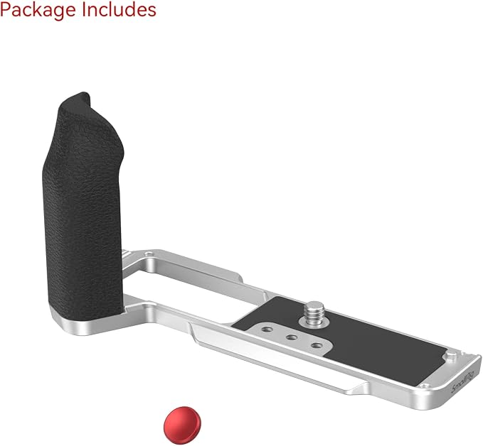 SmallRig X-T5 Handgrip L-Shape Grip for FUJIFILM X-T5 Camera, Built-in Quick Release Plate for Arca, Silicone Side Handle, Shutter Button, Lightweight and Comfort - 4136 | Built-in Quick Release Plate for Arca, 1/4"-20 holes, ergonomic silicone grip - Image 2