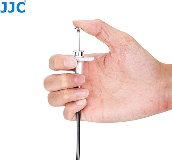 JJC TCR-40S Silver 40cm Threaded Cable Release, Mechanical Shutter Release Cable, Bulb-Lock Design for Long exposures - Image 7