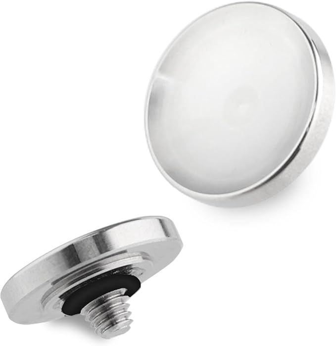 Haoge 12mm Metal Shutter Release Button for Fujifilm XT5 XM5 XT50 GFX100RF XE5 Nikon Zf DF and Leica Q3 43 M10 M-11 Sony rx1r iii Concave Surface Silver,New Version: Diameter 12mm by haoge