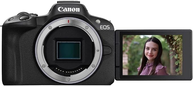 Canon EOS R50 Mirrorless Camera Body (Black) 5811C002 Bundle with Sandisk 128GB Memory Card, Deco Essentials Camera Bag and Photography Guidebook - Image 5