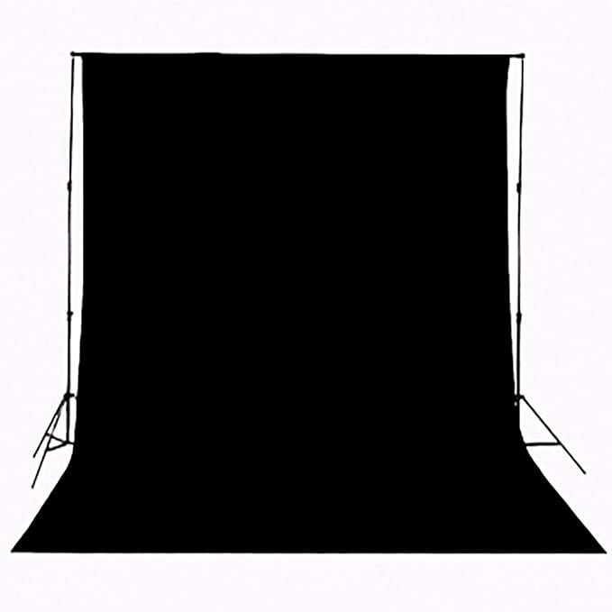 Black Backdrop for Photography Portrait Background Screen for Photo Backdrop Video Photography Studio (8x10ft, Black) by HMTFOTO