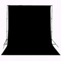 Background Solid Black Backdrop Muslin Portrait Background Screen for Photo Backdrop Video Photography Studio(6x9ft, Black) by HMTFOTO