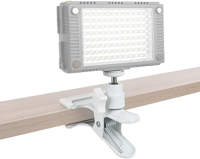 CAMVATE Spring Clip Clamp with Mini Ball Head Mount (White) - 3542 - Image 2