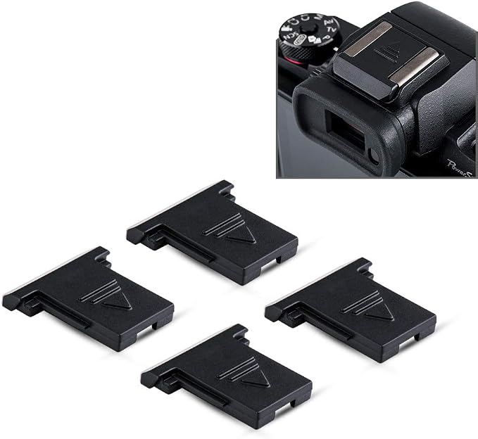 4PCS Camera Hot Shoe Cover Protector Cap for Canon EOS R100 Rebel T7 & More | Dustproof,for Canon EOS R5 R6 R RP M50 M5 DSLR EOS 1D 1DX 1Ds 5D Mark IV III II 6D 6DM2 7D 7DM2 90D Rebel T8i T7i T7 SL3 by JJC