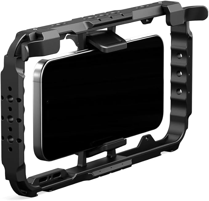 Tilta Khronos Universal Smartphone Case Base Kit | NATO to ARCA Adapter | Cold Shoe Mount | NATO Rails | 1/4"-20 Accessory Mounts. | Multi Axis Adjustment | Mobile Filmmaking Cage | Space Gray - Image 8